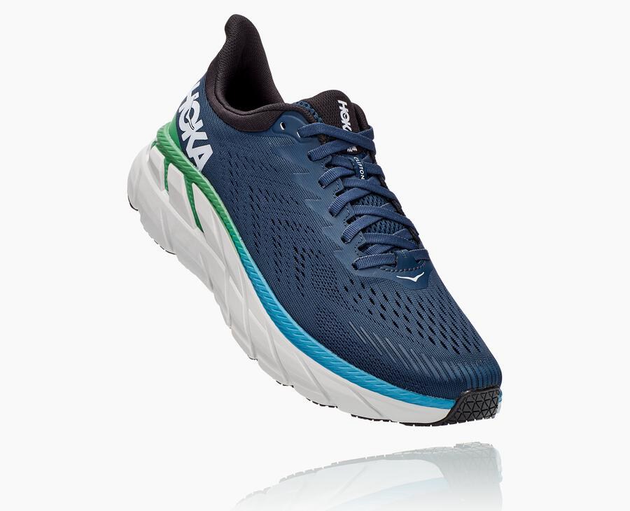 Chaussure Running Hoka One One Clifton 7 Homme - Bleu Marine - KUJ-490362